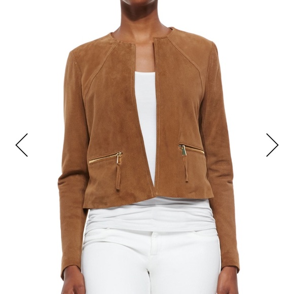 Neiman Marcus Jackets & Blazers - Neiman Marcus Exclusive Perforated Suede Jacket L